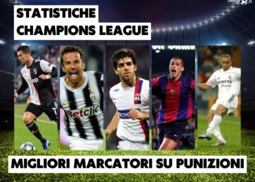 Statistiche Champions League: migliori marcatori su calcio di punizione